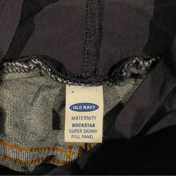 Old Navy Front Low Panel Super Skinny Rockstar Maternity  Blue Jeans 6 - Picture 2 of 4
